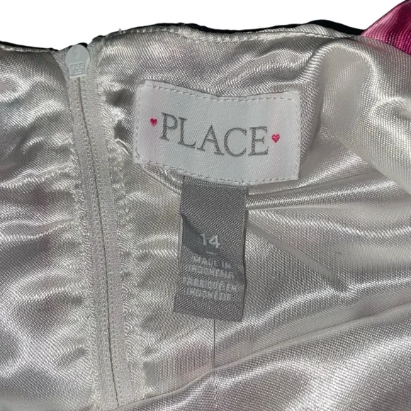 The Children's Place NWT Pink and White Floral Dress Off The Shoulder Size 14 - Picture 6 of 16